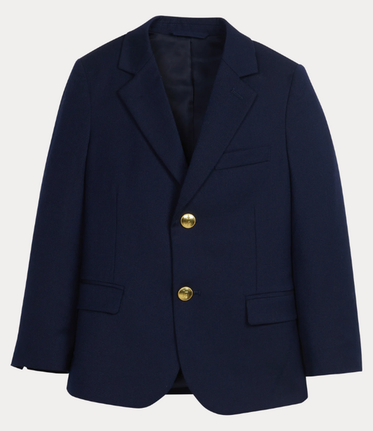 Little English Classic Wool Blazer in Navy