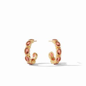 Julie Vos Mykonos Hoop in Coral