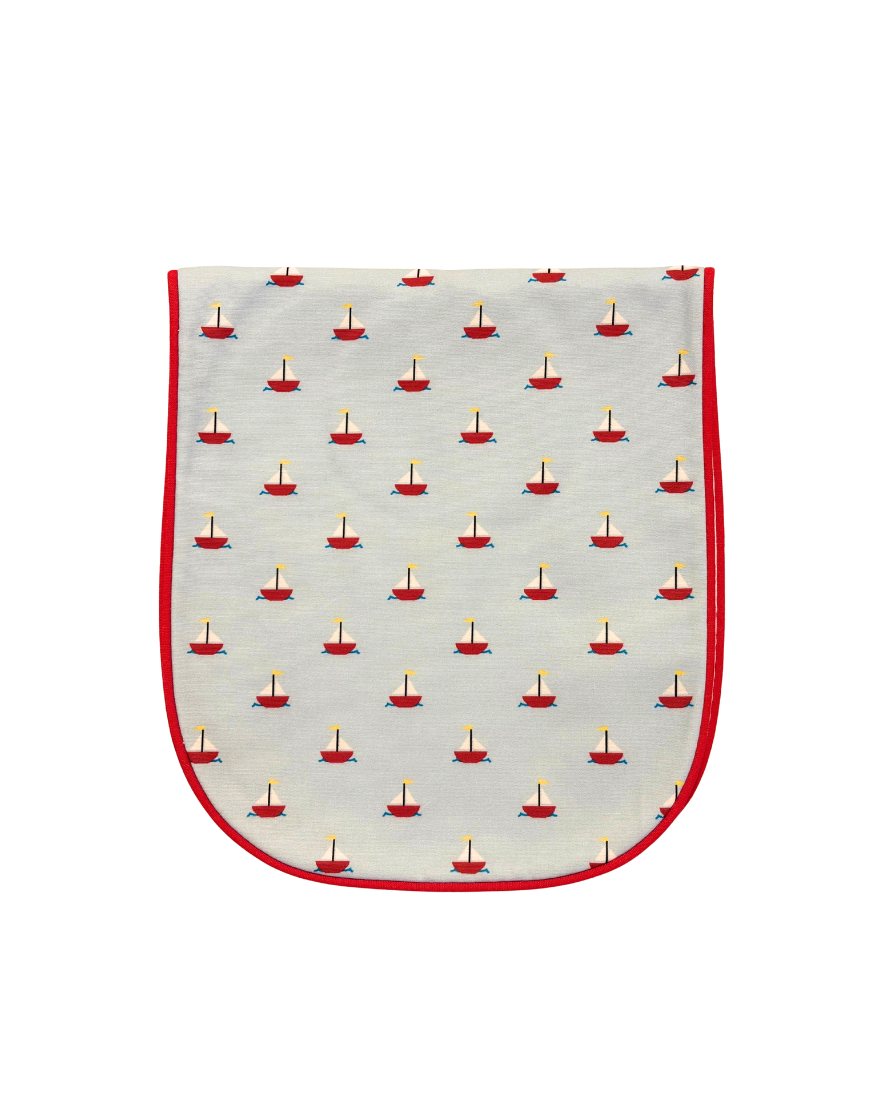 Sailboat Bib/Burp Set