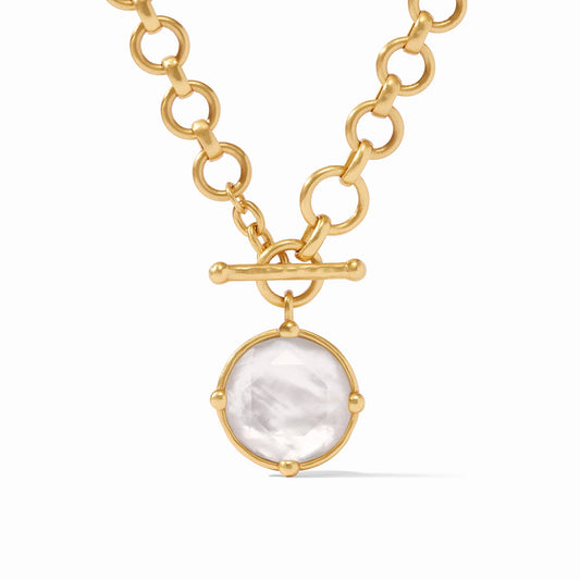 Julie Vos Honeybee Demi Necklace in Iridescent Clear Crystal