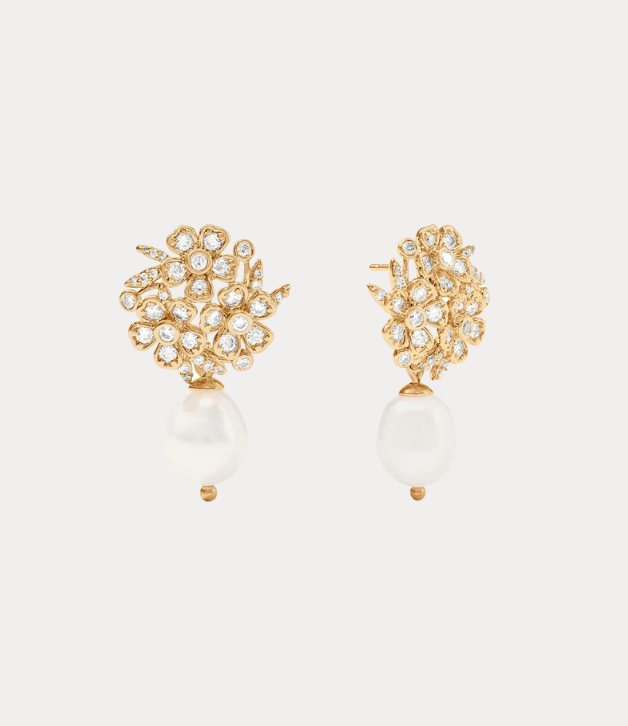 Julie Vos Laurel Pearl Drop Earring