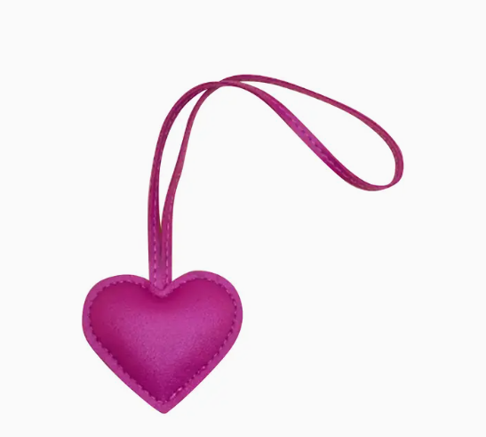 Malibu Sugar: Heart Bag/Purse Charm - Faux Leather
