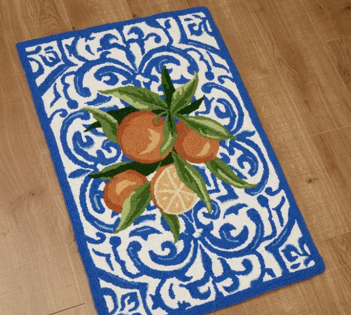 Mediterranean Oranges Hook Rug