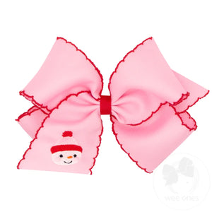 Wee Ones King Holiday Hair bow in Snowman