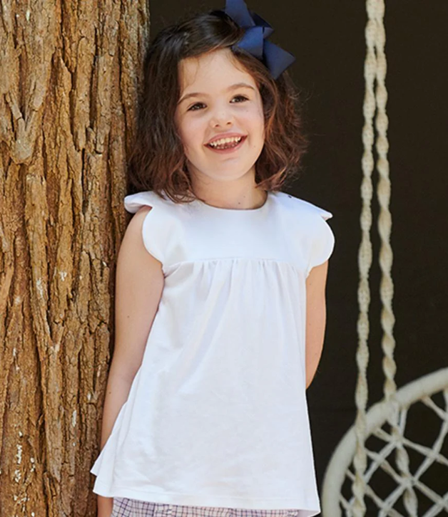 Bella Bliss Tatiana Pima Blouse in White