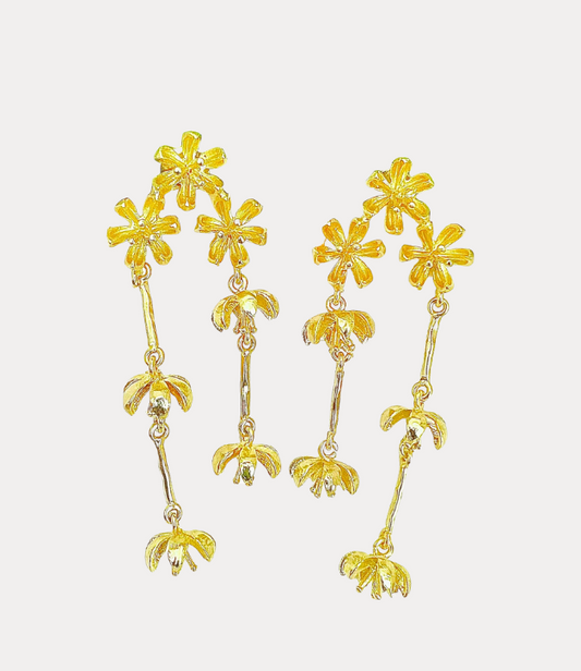 Sissy Yates Hamdi Gold Statement Earring