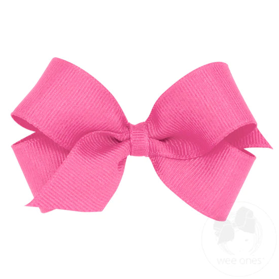 Wee Ones Mini Hair Bow in Hot Pink