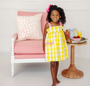 TBBC Millie Day Dress in Sunny Yellow Check
