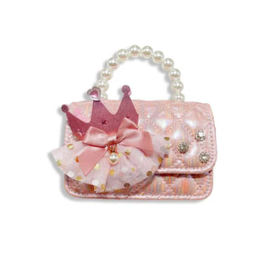 Doe a Dear: Crown Applique Shiny Quilted Purse