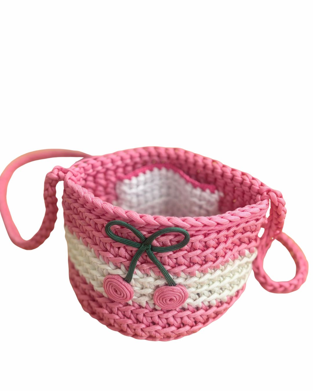 CROCHET CORD CHERRY PURSE