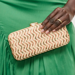 Urban Expressions Valentina Evening Bag in Beige Multicolor