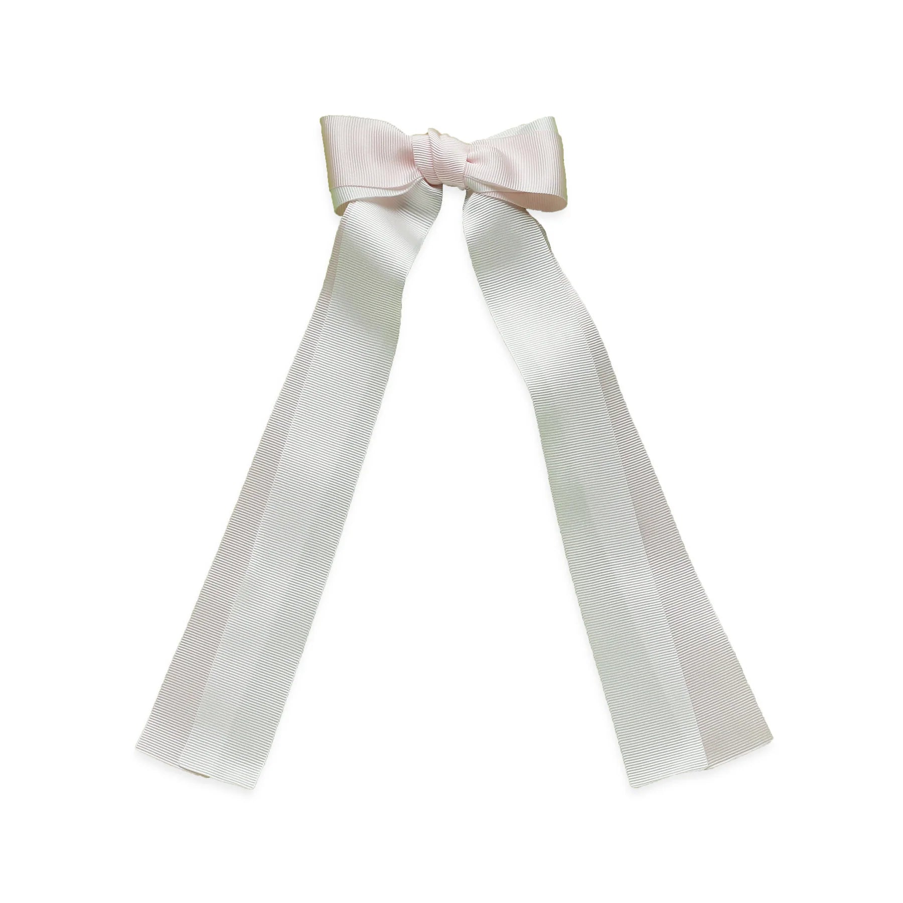 Eva's House Double Pastel Large Gros Grain Long Tail Bow in Light Pink