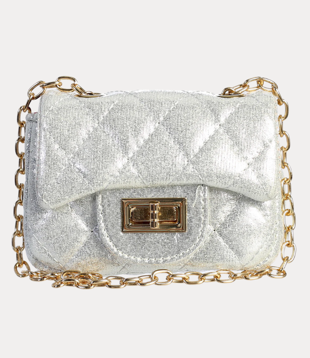 Dear Ellie Metallic Purse in Silver