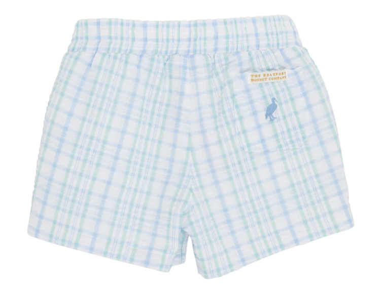 TBBC Sheffield Shorts in Turks Teal Sewanee Seerksucker