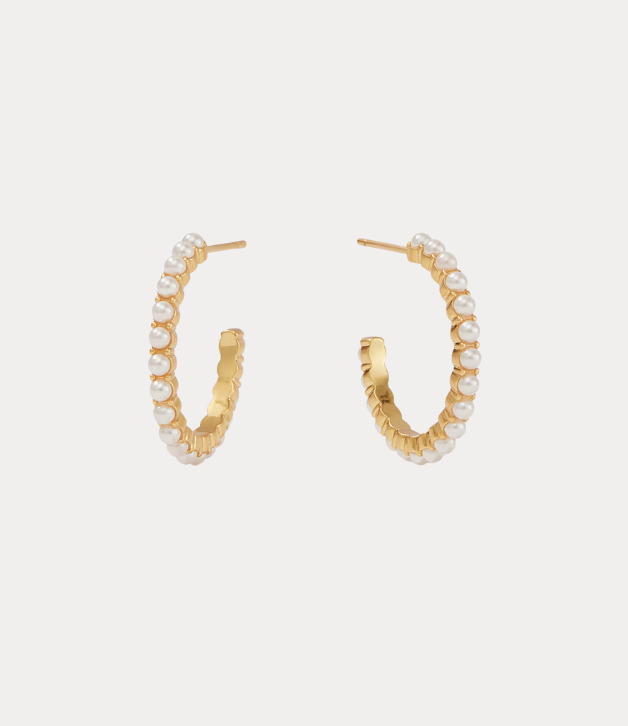 Julie Vos Juliet Pearl Hoop in Small