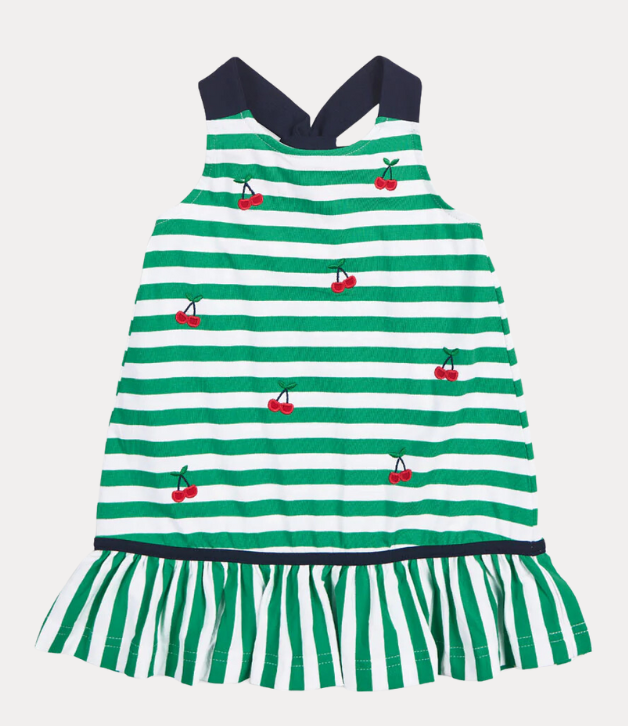 Florence Eiseman Stripe Knit Dress With Cherries