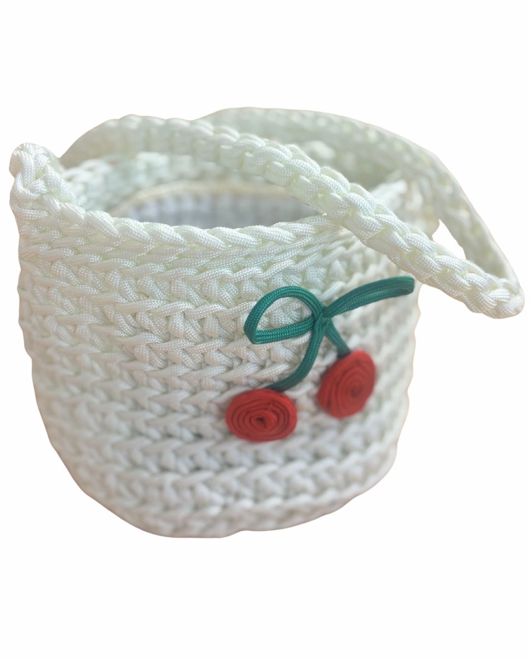 CROCHET CORD CHERRY PURSE