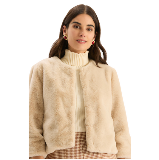 Tyler Boe: Aspen Faux fur Solid Coat