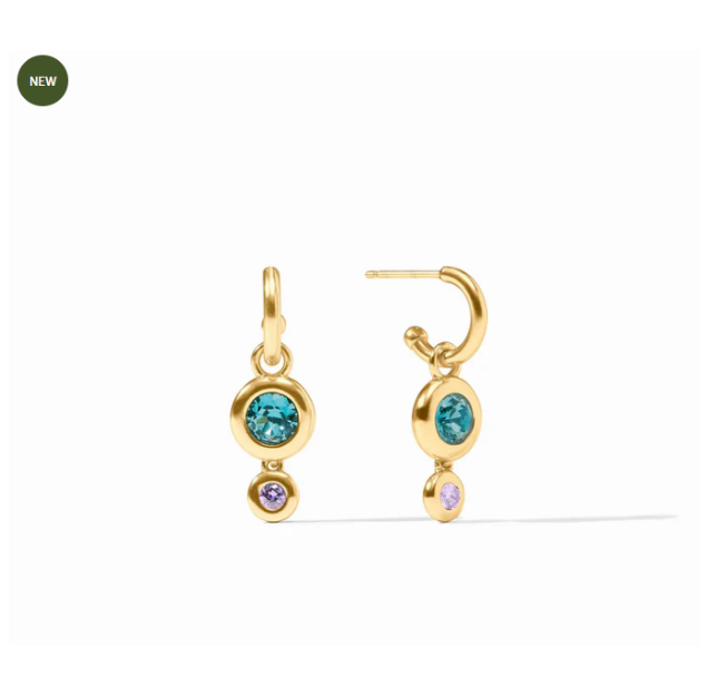 Julie Vos: Duo Hoop & Charm Earring - Rainbow  - BLU