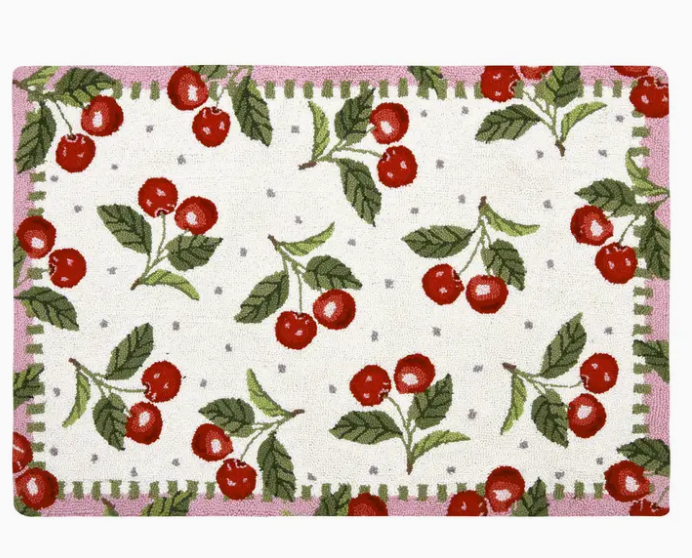 Sweet Cherry Hook Rug - Suzanne Nicoll
