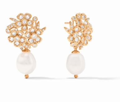 Julie Vos Laurel Pearl Drop Earring