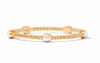 Julie Vos Ivy Stone Bangle in Pearl