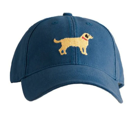 Harding Lane Kids Yellow Lab Baseball Hat in Navy