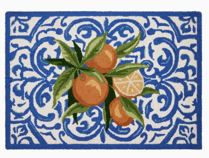 Mediterranean Oranges Hook Rug
