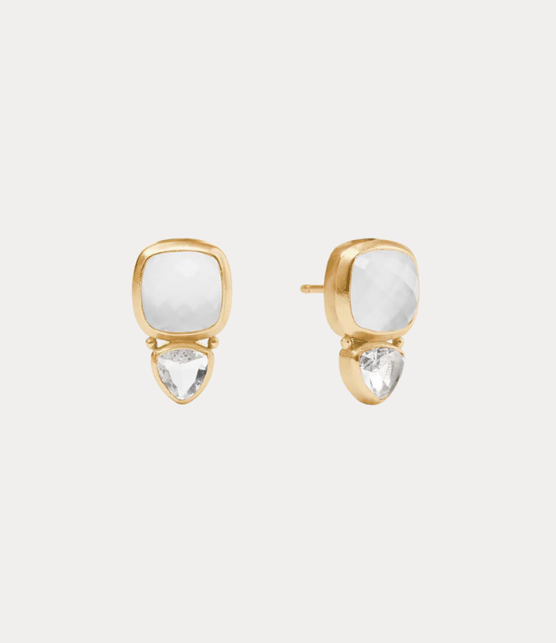 Julie Vos Aquitaine Duo Stud in Clear