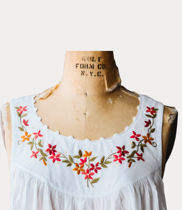 Maison d'Haiti Sarah Garland Nightgown - Red