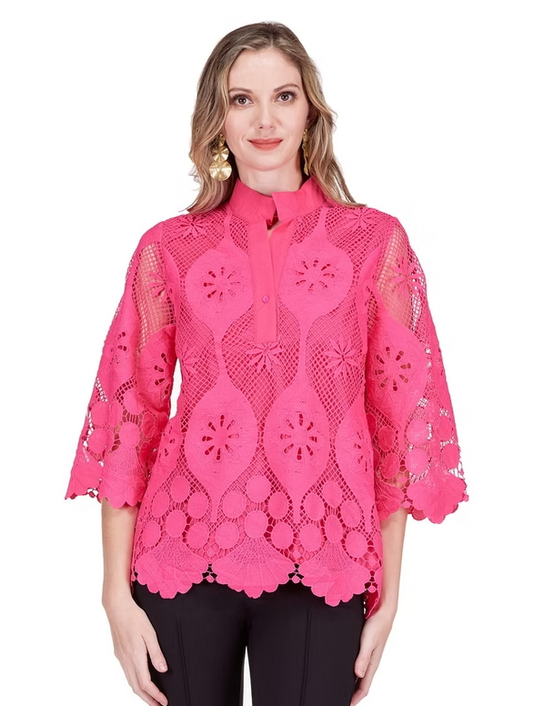 Jade: Pink Lace Tunic