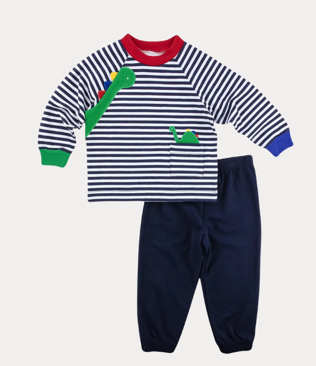Florence Eiseman Dino Stripe Knit Shirt