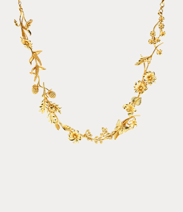 Capucine de Wulf Meadow Wildflower Necklace, 16" in Gold
