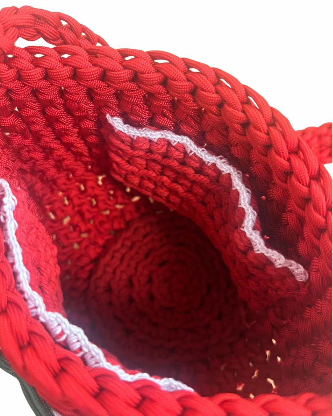 CROCHET CORD CHERRY PURSE