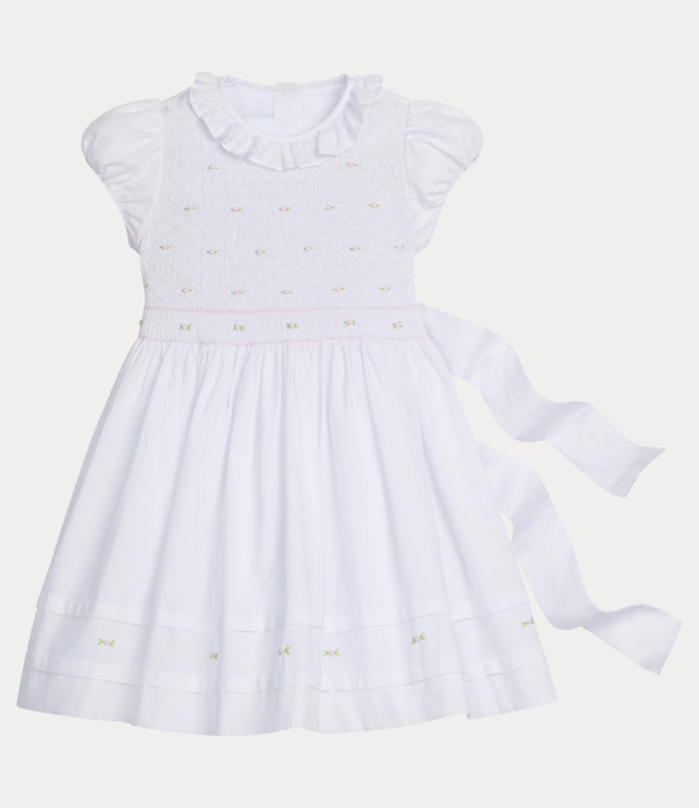 Little English Smocked Claiborne Dress with Rosebuds