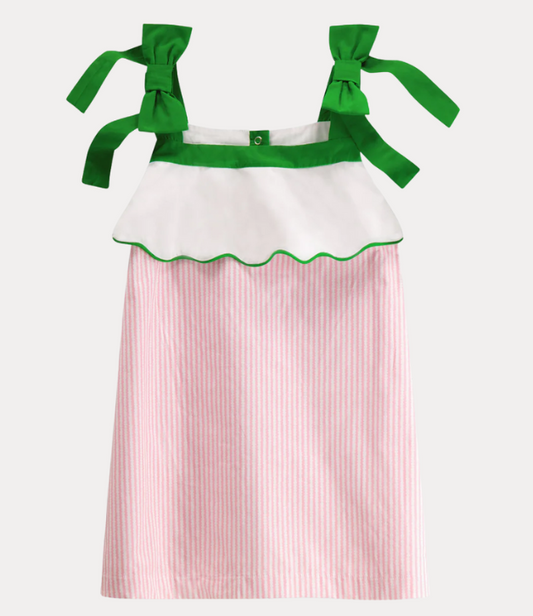 Bella Bliss Anna Dress in Pink Bubble Stripe