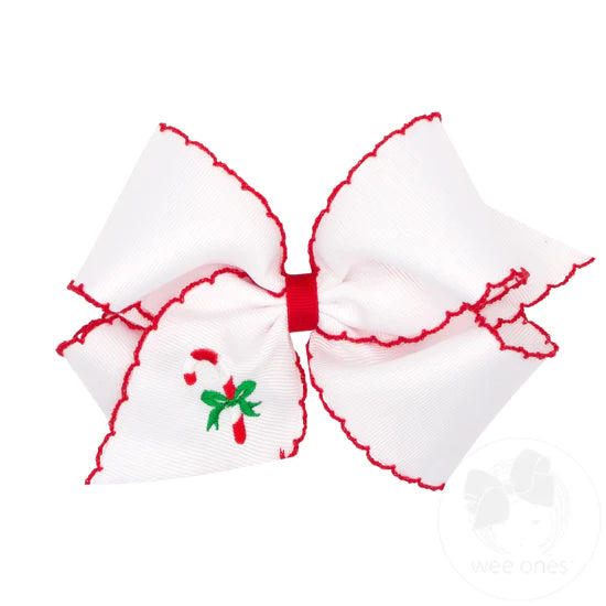 Wee Ones King Holiday Hair bow in Candy Cane