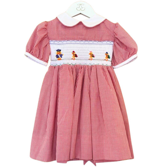 Smocked Lee Dress with "School Crossing" picture smocking