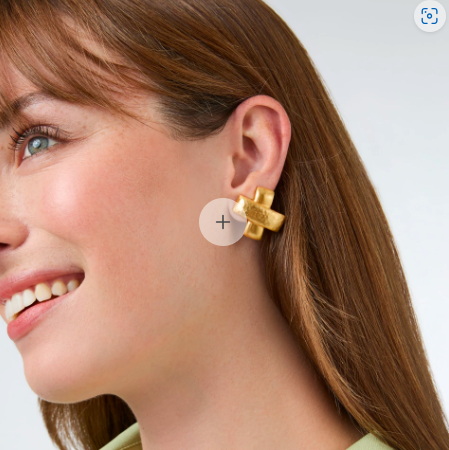 Julie Vos Catalina X Clip-On Gold Earring