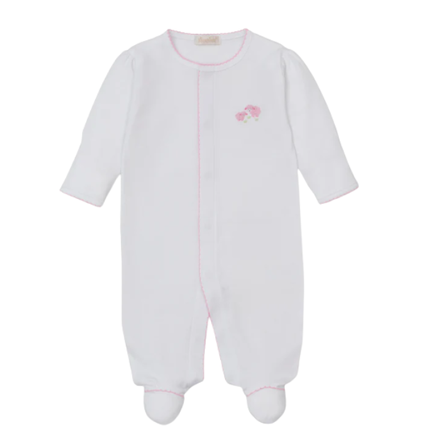 Kissy Kissy: Footie  w/ Hand Emb - Premier Sweet Sheep
