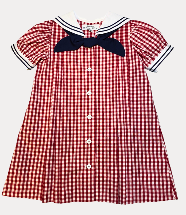 Red Gingham Sailor Dress