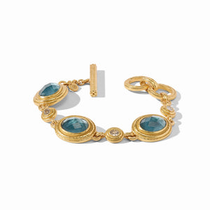 Julie Vos Tudor Stone Bracelet in Iridescent Peacock Blue