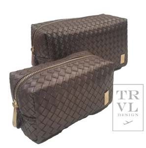 TRVL Designs Luxe Duo Dome Bag Set in Woven Bronze