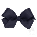 Load image into Gallery viewer, Wee Ones Mini Classic Grosgrain Hair Bow in Navy
