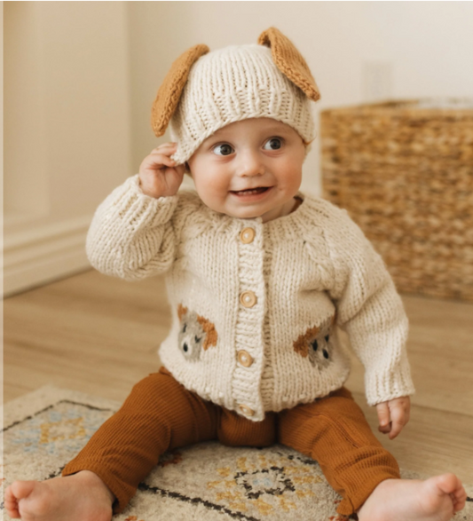Puppy Cardigan Sweater