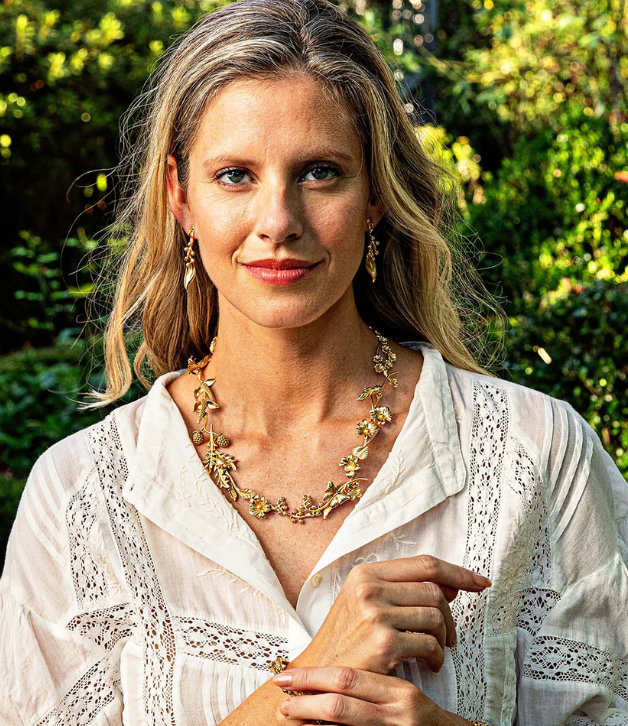 Capucine de Wulf Meadow Wildflower Necklace, 16" in Gold