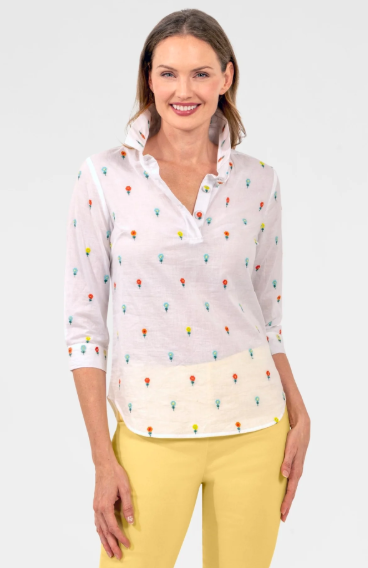 Gretchen Scott Popover Top in Petite Fleur