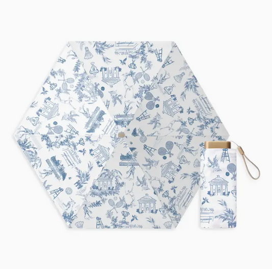 Toss Designs Umbrella in Tennis Toile
