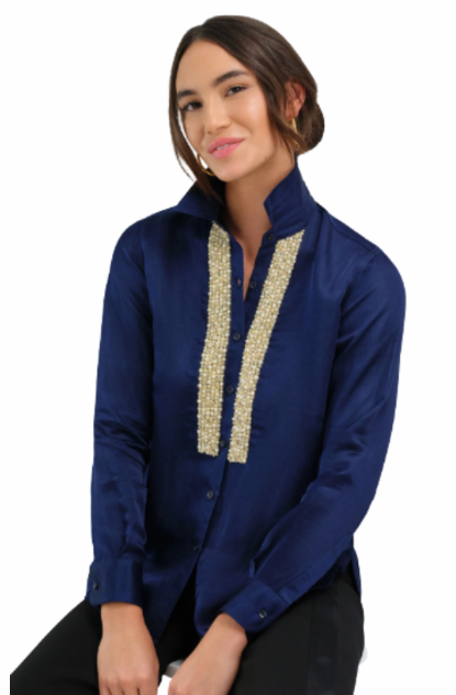 Bella Tu: Navy Peral Top