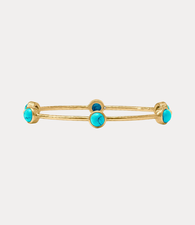Julie Vos Milano Luxe Bangle in Turquoise